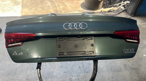 2017- 2020 AUDI A4 TRUNK HATCH LID ASSEMBLY OEM with Hinges - Gotland Green