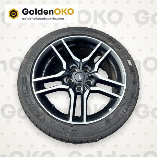 2015 - 2024  Ford Mustang Machined Black OEM Wheel 18" Rim - Michelin Tire