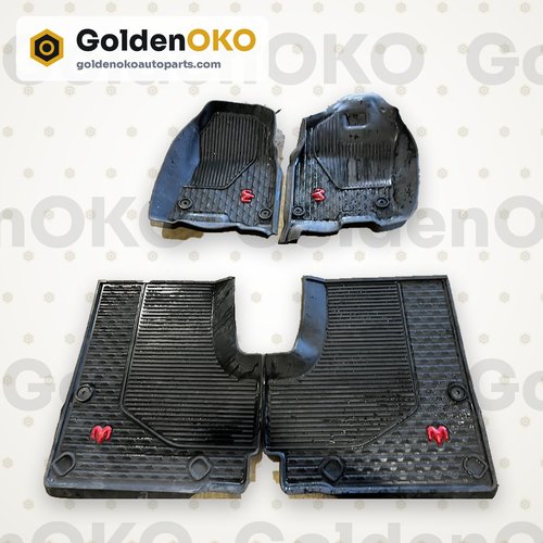 2019 - 2024 OEM RAM 1500 CREW CAB All Weather FLOOR MAT SET RED LOGO EMBLEM