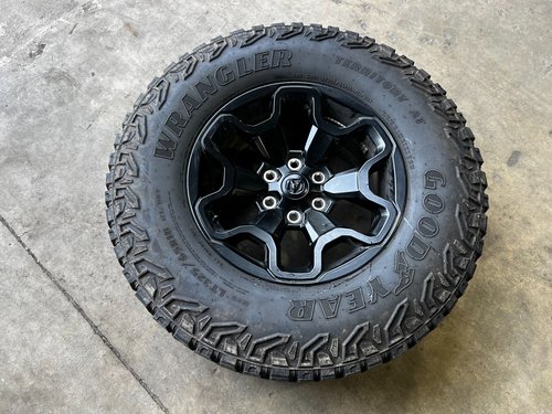 OEM RAM 1500 TRX 18" Black Wheel AND Goodyear Tire Rim 325/65 R18 ##7