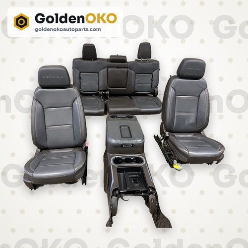 20-23 OEM GMC SIERRA 2500 3500 DENALI BROWN INTERIOR SEAT SEATS CENTER CONSOLE