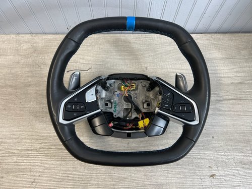 20 - 23 OEM Chevy Corvette C8 Stingray Steering Wheel BLUE Accent Heated 8474438