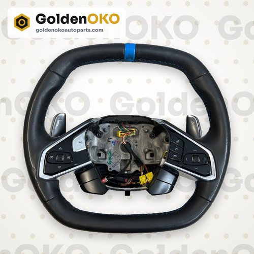 20 - 23 OEM Chevy Corvette C8 Stingray Steering Wheel BLUE Accent Heated 8474438