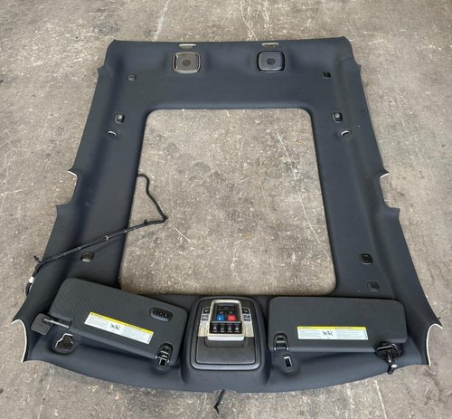 19-24 RAM 1500 TRX HEADLINER w/ Panoramic Roof BLACK OEM - DOME LIGHT SUN VISOR