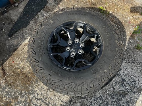 OEM RAM 1500 TRX 18" Black Wheel AND Goodyear Tire Rim 325/65 R18 ##9