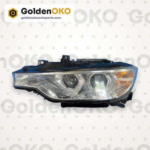 2012-2015 BMW 328i 335i F30 Left Driver LH Headlight Lamp Aftermarket Broken TAB