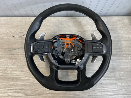 2021-2024 OEM RAM 1500 TRX Steering Wheel Carbon Fiber Suede W/ Paddle Shifters