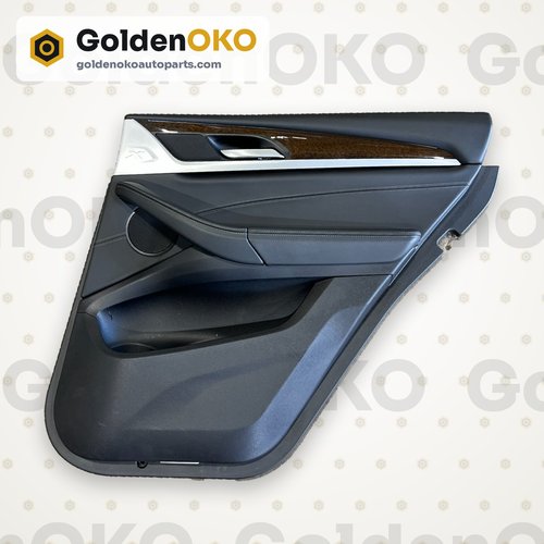 18-24 BMW X3 G01 OEM REAR RIGHT RH COMPLETE DOOR PANEL BLACK WOOD DARK OAK