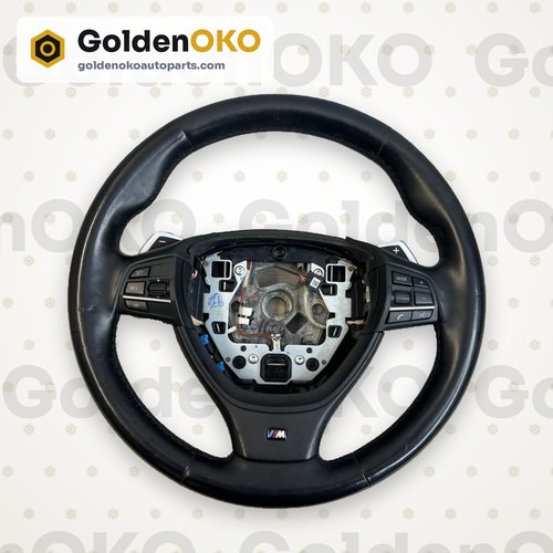 2013 - 2015 OEM BMW M5 F10 Steering Wheel M-Sport Paddle Shift