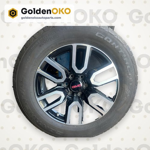 OEM GMC YUKON SIERRA BLACK WHEEL RIM 20" CONTINENTAL 275/60 R20 - ##4
