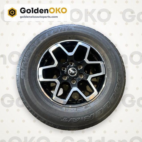 2021-2025 OEM Ford Machined Black Bronco WHEEL R18 Rim 18x7.5 W/ TIRE 255/70 ##2