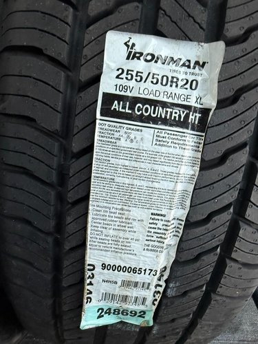 NEW - Tire Ironman All Country HT 255/50R20 109V XL AS A/S All Season