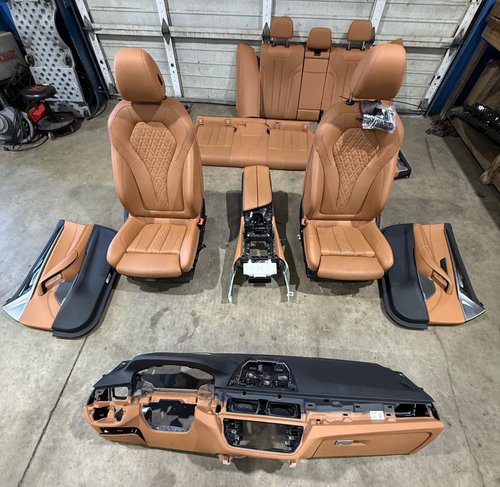 2018-2023 OEM BMW G30 540i COGNAC INTERIOR SEATS DOOR PANELS CENTER CONSOLE DASH