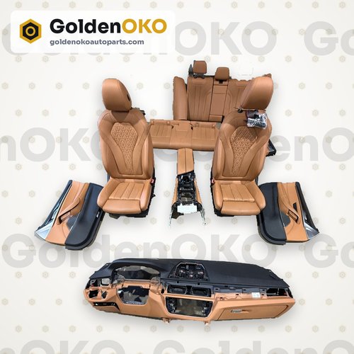 2018-2023 OEM BMW G30 540i COGNAC INTERIOR SEATS DOOR PANELS CENTER CONSOLE DASH